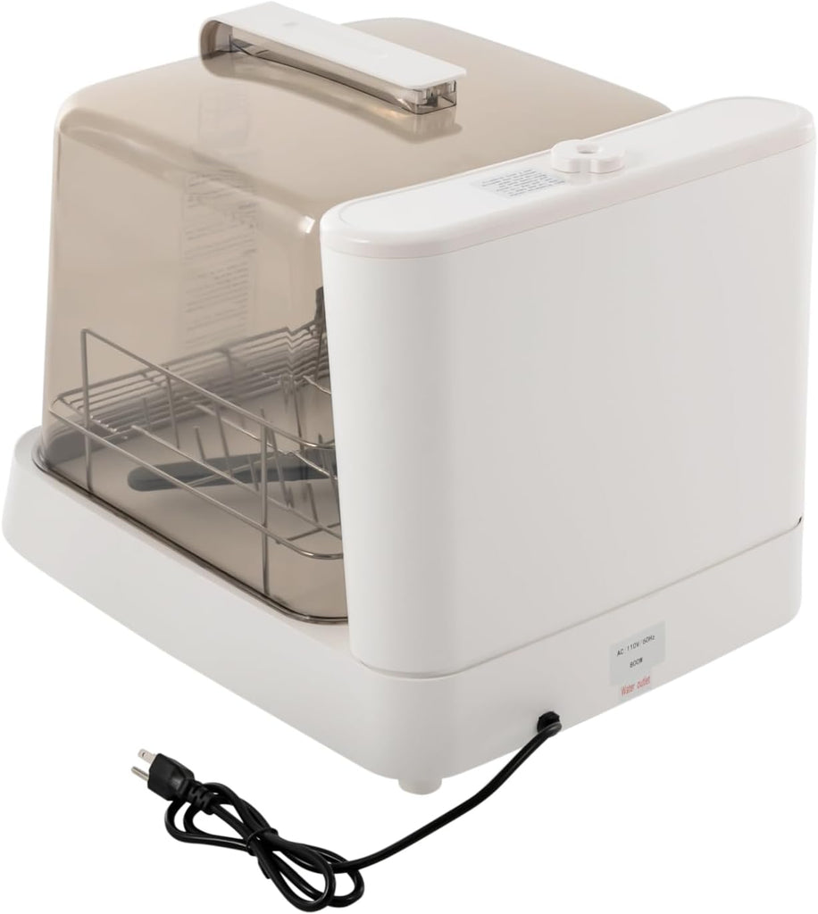 Portable Countertop Dishwasher, Mini Automatic Dishwashing with 1.59Gal Water Tank & 360° Rotating Spray & 3 Washing