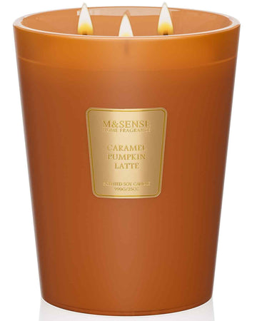 Caramel Pumpkin Latte Soy Candle, 35oz 3-Wick, Fall Festive Harvest
