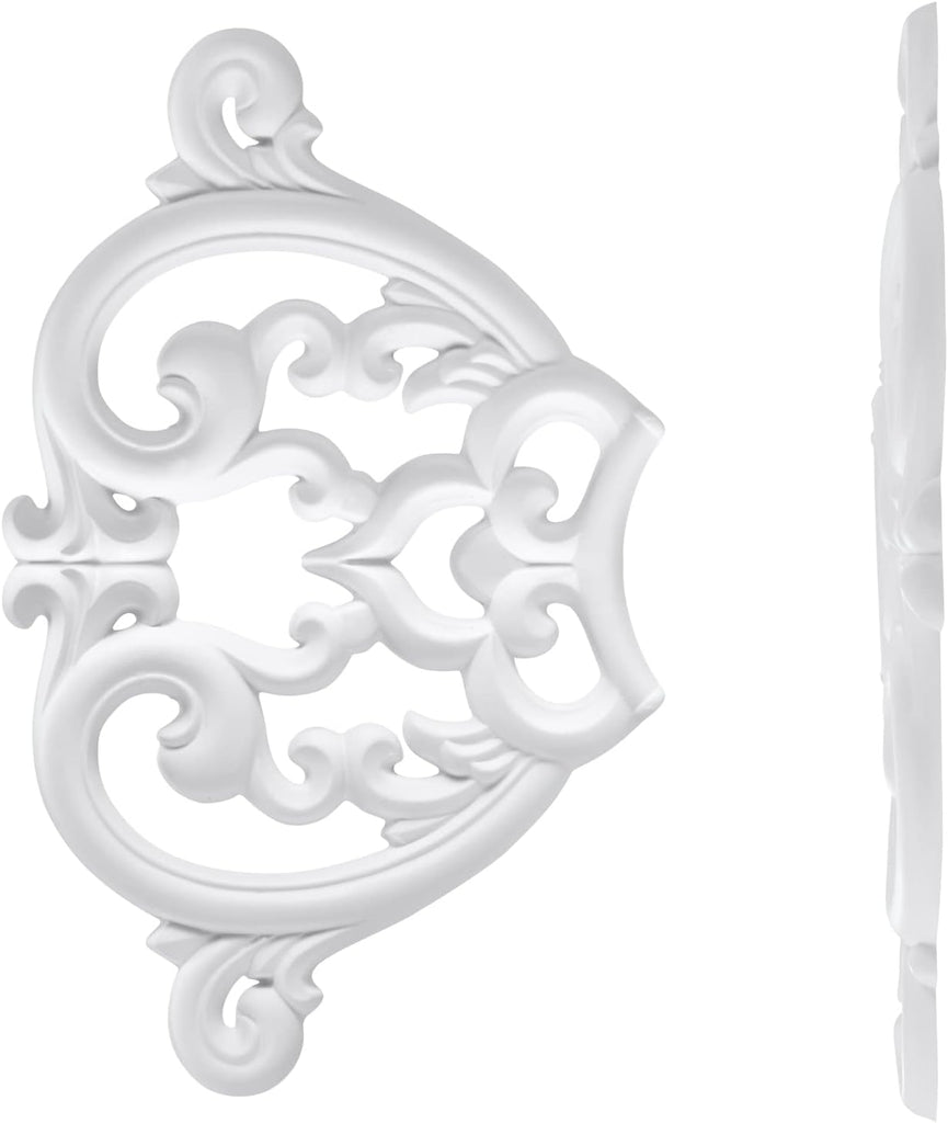 24" OD x 5" ID White Ceiling Medallion 4-Piece Set Ceiling Medallion for Chandelier Decoration, Quick and Easy