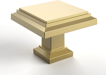 10 Pack 1.3 Inch(32MM) Gold Kitchen Cabinet Knobs Brushed Gold Drawer Knobsfor Dresser Drawers, Knobs and Pulls