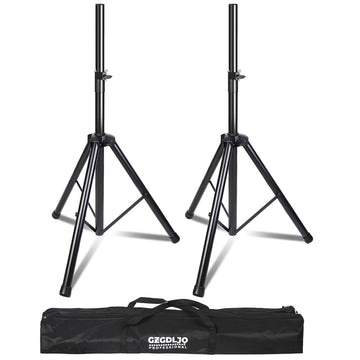 2 Pack Universal Speaker Stands Pair, Height Adjustable Tripod from 35 to 60 Inch 35 MM Compatible Insert with