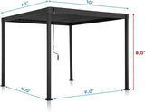 80S Louvered Pergola 10' x 10', Modern Style with Adjustable - Image 6