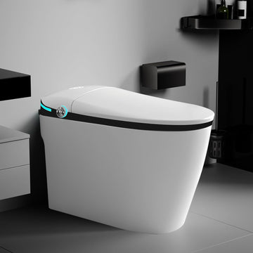 Luxury Smart Toilet, 1.28 Intelligent Bidet Toilet with Auto Flush, Heated Seat with Warm Water and Dryer
