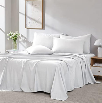 100% Egyptian Cotton Sheets 400 Thread Count Sheets King Size 4 Pc Sheet Set Bed Sheets 18 Inch Deep Pocket Sheets