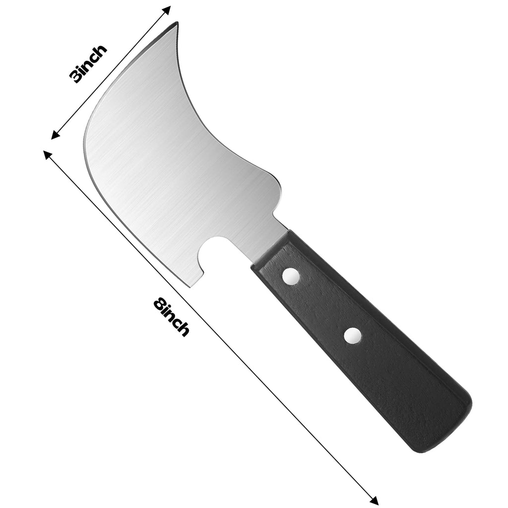 2 Pack Rocker Knives for Disabled Sharp Steak Knives One Handed Adaptive Equipment Gadget 8 x 3 Inch Easy Hold Curved
