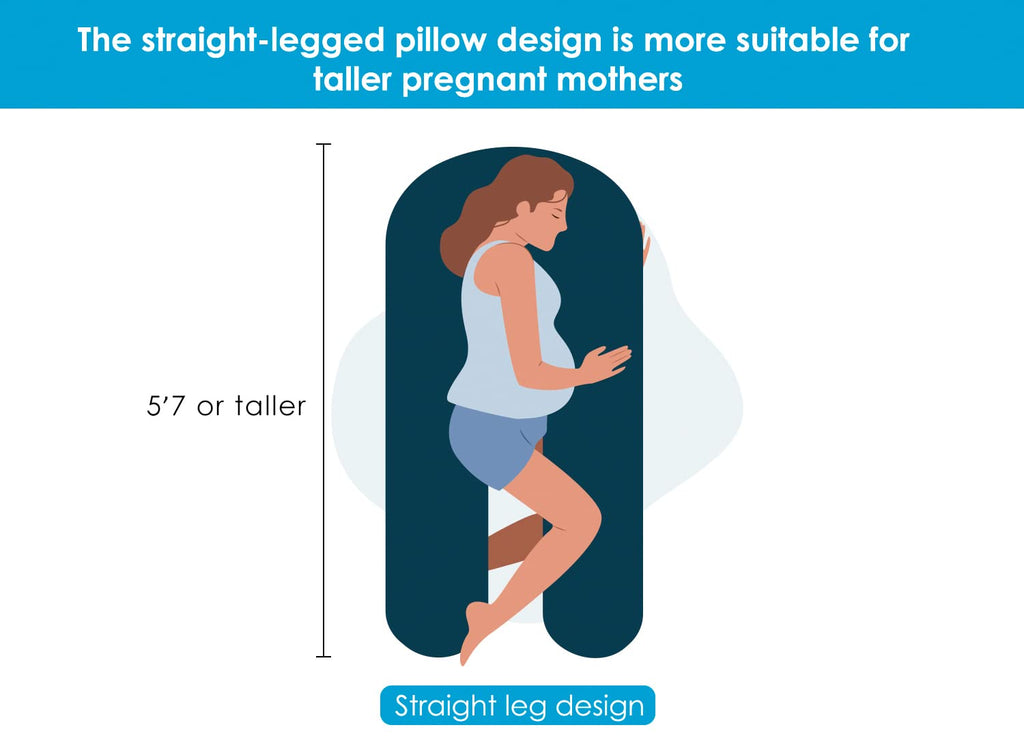 Extra Long U Shaped Pregnancy Pillow and Extra Pillowcase Grey