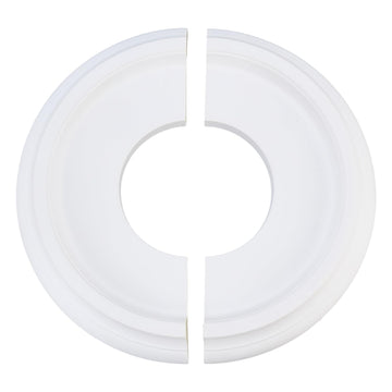 White Split Ceiling Medallions for Light Fixtures 10" OD x 4" ID PU Ceiling Light Cover Round Ring Decorative Ceiling