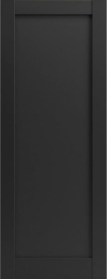 Lite Slab Barn Door Panel 30 x 84 | Quadro 4111 Matte Black | Sturdy Finished Wooden Modern Doors | 