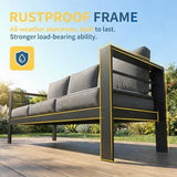 Aluminum Outdoor Patio Furniture Set - Conversation | All-Weather Resistant for Patio, Garden & Porch