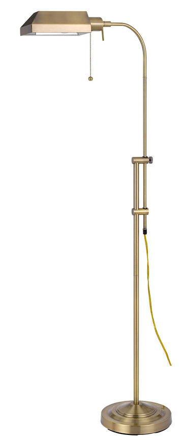 Floor Lamp Pharmacy Collection with Adjust Pole in Antique Brass Finish