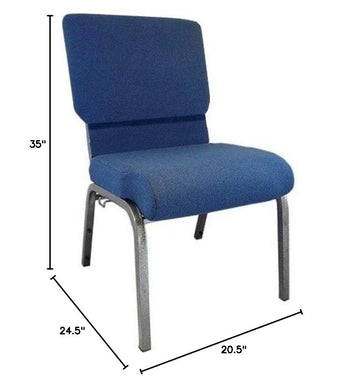 Navy 20.5" Stacking Church Chair