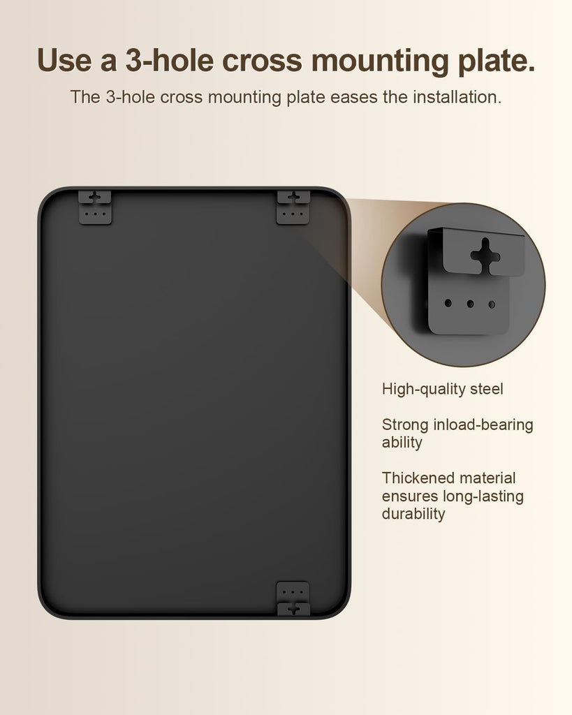 22" x 30" Bathroom Mirror Black Bathroom Mirrors for Over Sink Modern Bathroom Vanity Mirror Entryway or Living, Metal