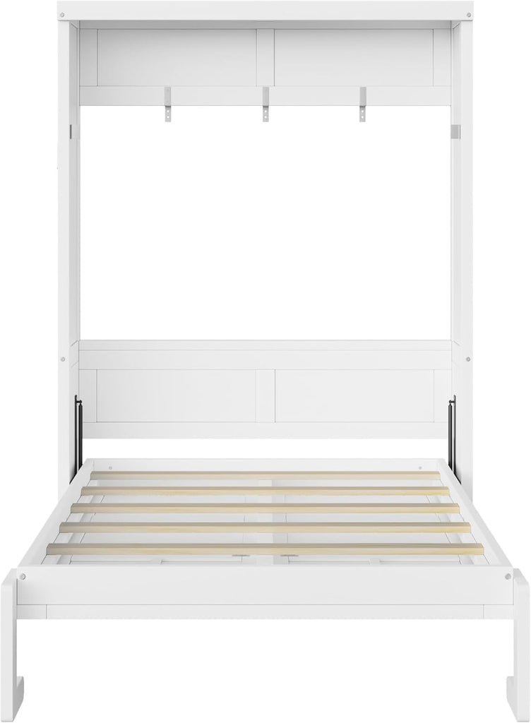 Twin Farmhouse Murphy Bed,Solid Wood Folding Vertical Murphy Wall Bed Cabinet for Bedroom Office,Space-Saving