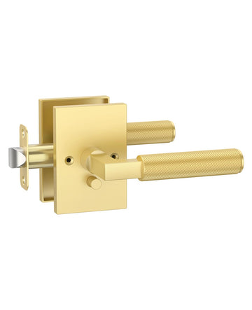 10 Pack Brushed Gold Privacy Interior Door Handles