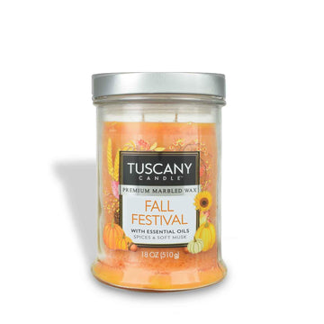 Tuscany Candle Fall Festival Premium Marbled Wax 2-Wick Tumbler Large 18 Oz
