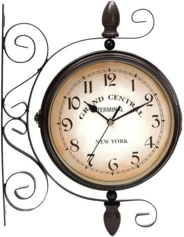 Vintage Double Sided Wall Clock Industrial Wall Clock for Outdoor Decorative Art Antique Decor Office Silent Kitchen Watches Steampunk...