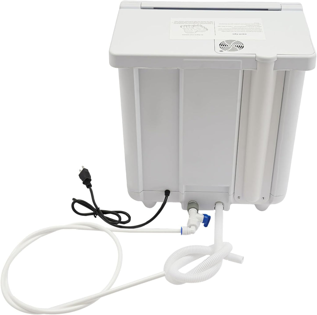 6-Set 110V Countertop Dishwasher, White, 800W, 5L Built-In Tank
