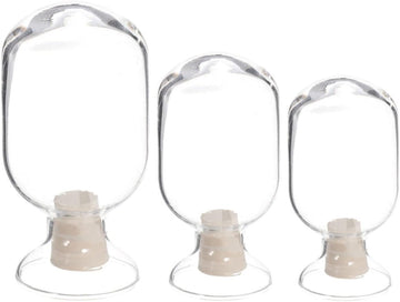 Glass Match Jar Set with Lid Design for Storing Matches and Decorative Uses, 125ml 250ml 500ml Glass Storage - Set of 3