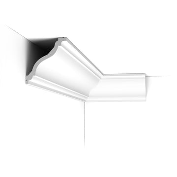 High Density Polyurethane Crown Moulding | Primed White | 6-3/8in Face x 78in Long