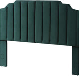 Jade Velvet Tufted King Upholstered Headboard