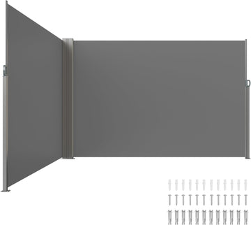 Retractable Side Awning, 79 x 236 in Outdoor Folding Privacy Screen, Waterproof & UV-Resistant Patio Privacy Screen
