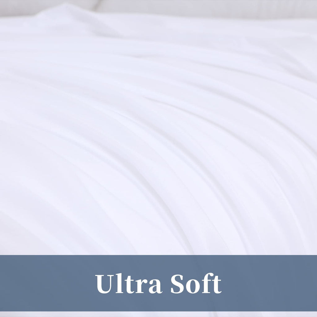 White Oversized King Flat Sheets Extra Large, Soft & Durable Bed Sheet, Smooth & Breathable Top Sheet 120 in x120 in