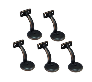 Heavy Duty zinc die cast Handrail Bracket, Aged Oil Rubbed Bronze, 5 Pack