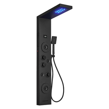 Shower Panel Tower System Matte Black