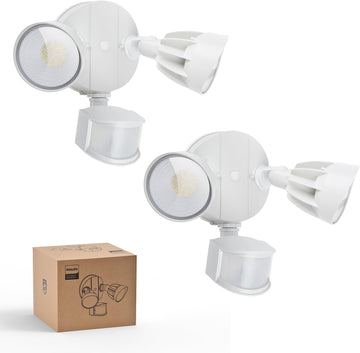 44W 4200 lm LED Security Light Outdoor w/PIR Motion Sensor, 5000K Daylight Flood Light, Waterproof, Dusk to Dawn, 2