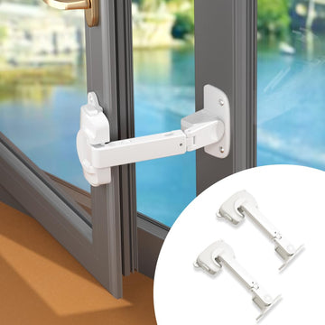 2 Pack Updated Baby Window Safety Lock, Childproof Window Restrictor for UPVC, Adjustable Winodw Guard for Wooden