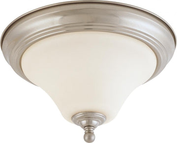 One Light Flush Mount, Brushed Nickel