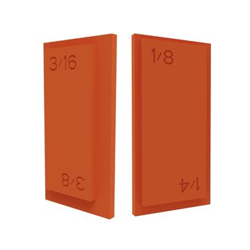 4-in-1 Tool - 1/8", 3/16", 1/4", 3/8" - Precision Trim Gauges - Non-Damaging Hard Plastic Door Reveal Marking Tools