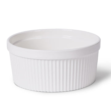 64 oz 1 pcs Porcelain Dishes for Souffle, Creme Brulee, Pudding, Custard Cups, Bakeware Bowls Set for Baking, Oven Safe