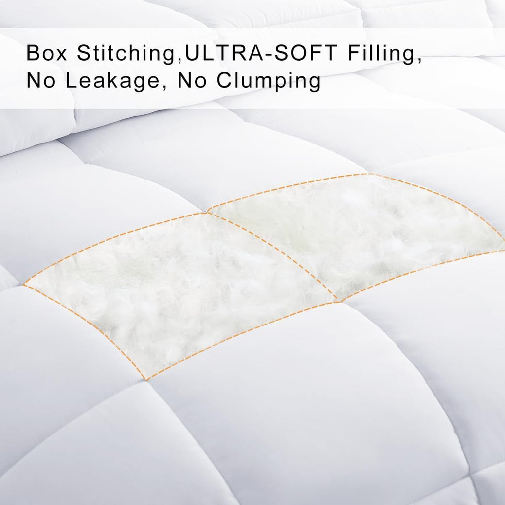 All-Season King Size Cooling Comforter Duvet Insert - White