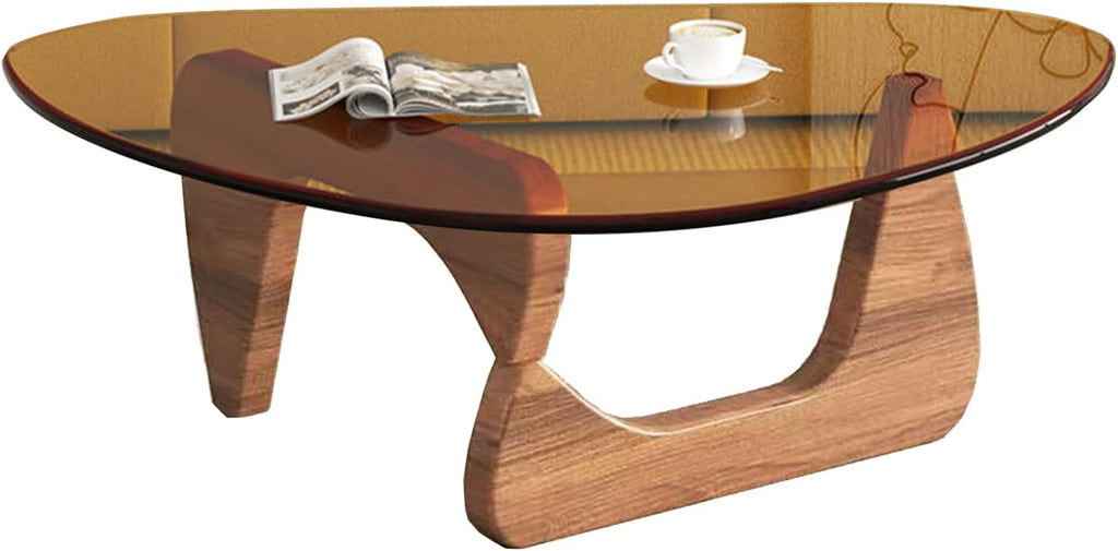 Modern Glass Coffee Table, Mid Century Small Coffee Table