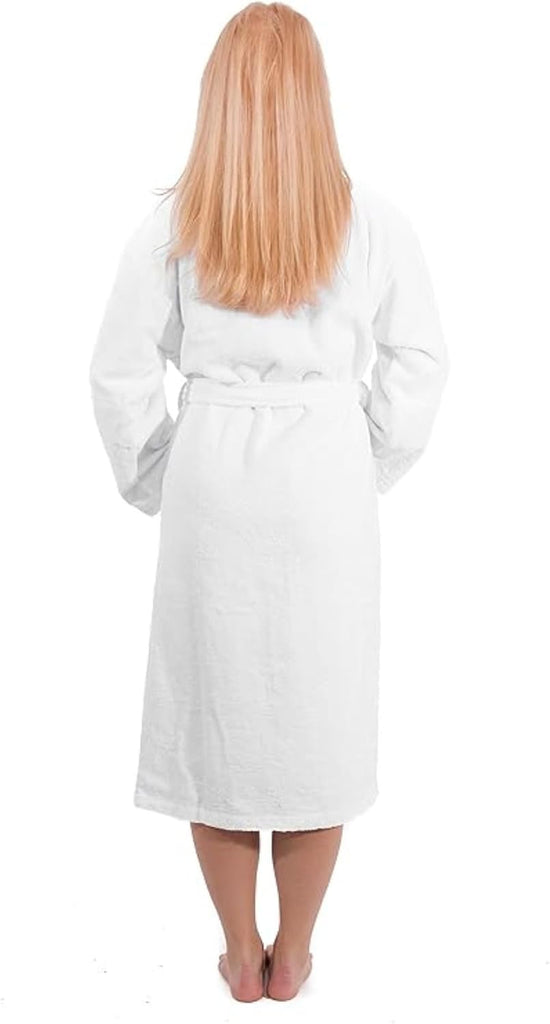 CTT - Luxury 100% Turkish Cotton Terry Cloth Bath Robe for Women & Men, 400 GSM Soft & Plush Long Robe