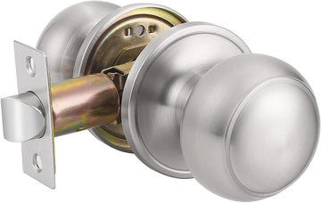 Colonial Style Passage Door Knobs Brushed Nickel Door Handle for Hall/Closet Door