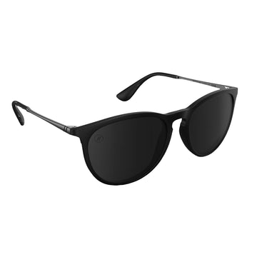 North Park - Polarized Sunglasses - Classic Shape, Mixed Metal Frame - 100% UV Protection - For Men & Women - Matte