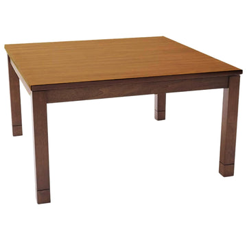 Japanese Kotatsu Heated Table, 120V Heater, Brown, 29 x 29 in