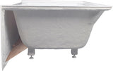 Aqua Eden VTAP603622L 60-Inch Acrylic Alcove Tub with Left Hand Drain, White