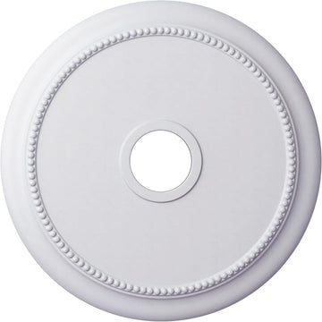 Crendon Ceiling Medallion, 24 1/8"OD x 4 3/8"ID x 2 1/4"P (Fits Canopies up to 4 3/8"), Factory Prim