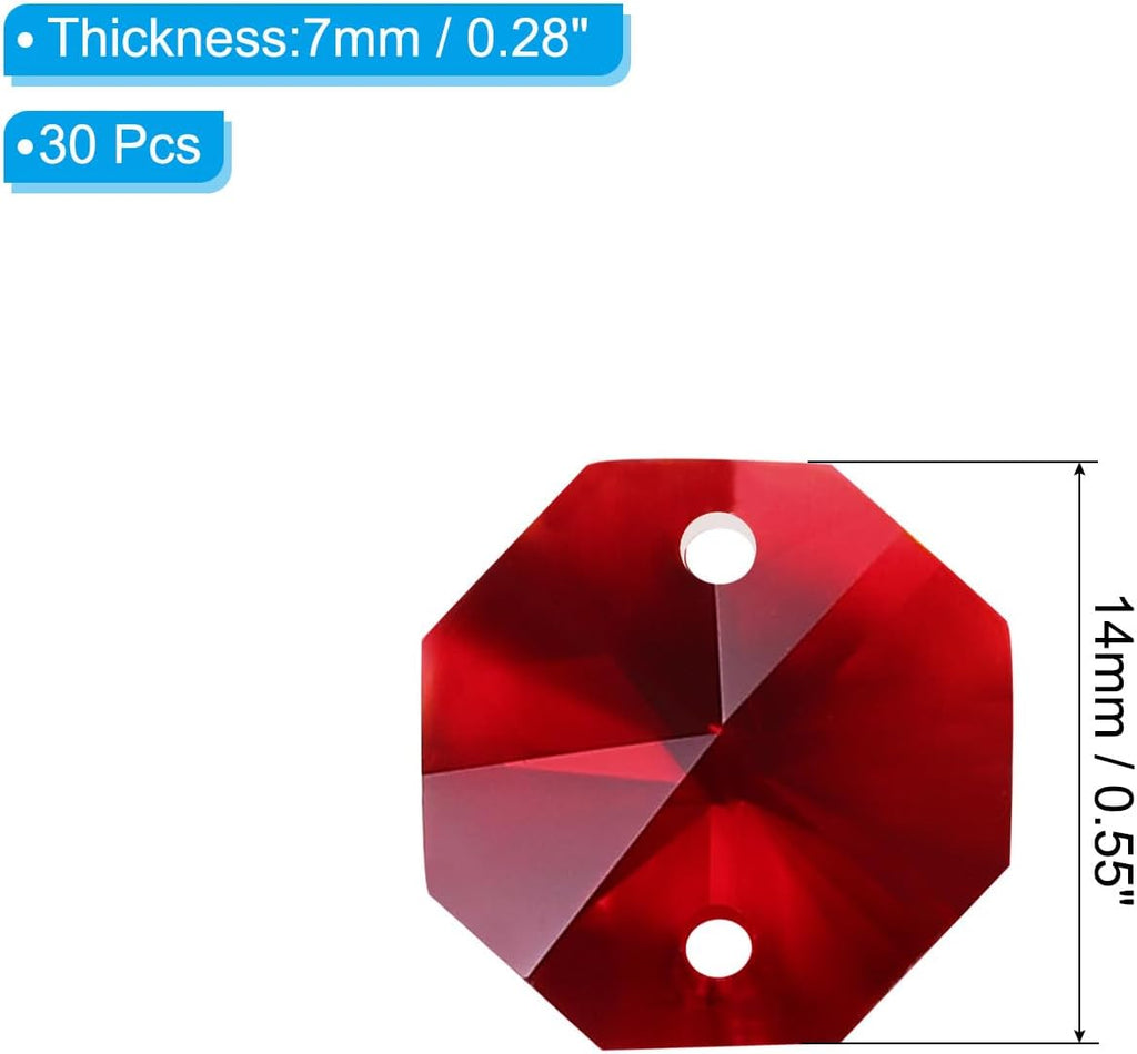 K9 Crystal Octagon Beads 2 Holes Pendants