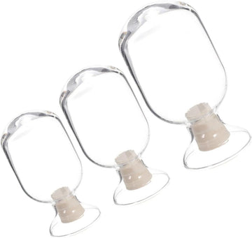 Glass Match Holder with Lid 250ml Storage Jar for Matches - Set of 3