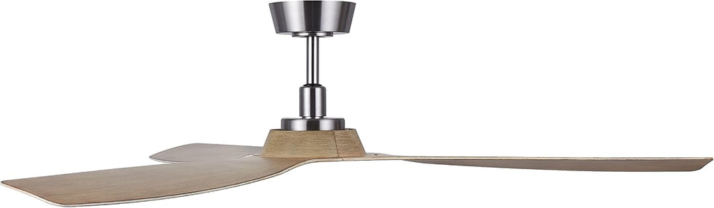 Moto Brushed Nickel and Teak 52-inch Ceiling Fan