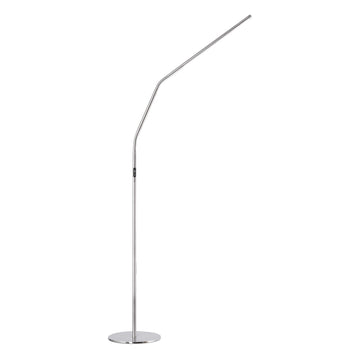 Slimline 4 LED Floor Lamp, 6000K, Flexible Design, Brushed Steel