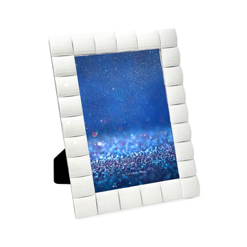 Jacobs Decorative Sparkling Jewel Picture Frame (5x7, White)