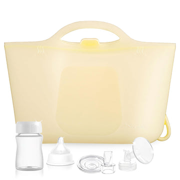 Microwave Steam Sterilizer Bags for Baby Bottles, Potable Bottle Sterilizer Bag, Clear Yellow