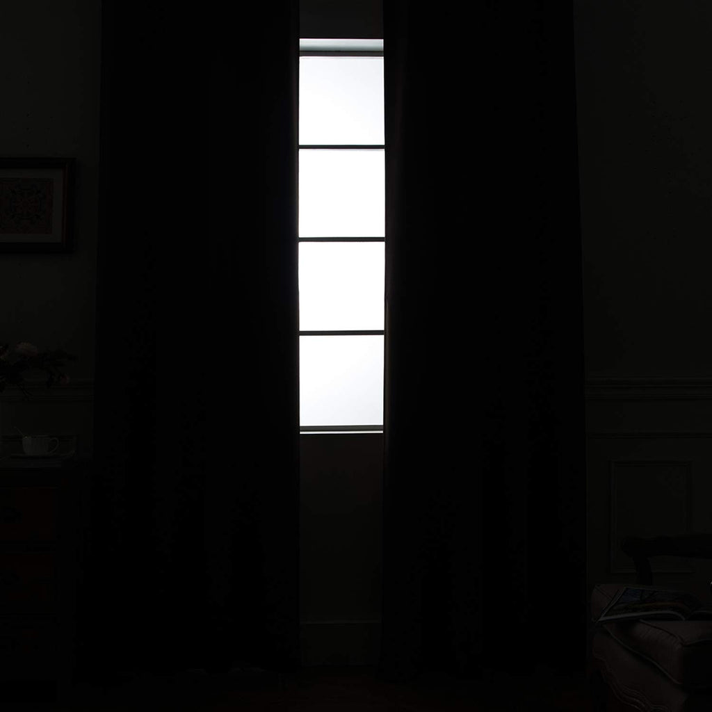 Black 100% Blackout Curtains 84 Inches Long 52" Wide