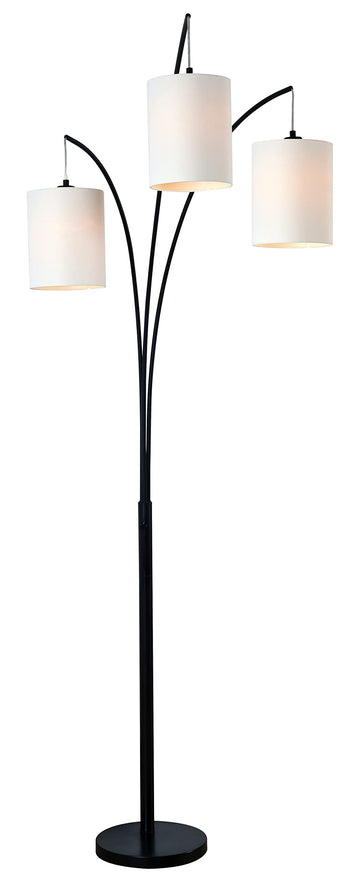 Leah Modern Arc Floor Lamp, Black, 87.5 Inch Height, 31.5 Inch Width, 31.5 Inch Depth