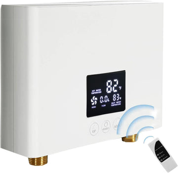 Electric Tankless Water Heater 3000W 110V, Instant On-Demand Hot Water System with Digital Display & Remote Control